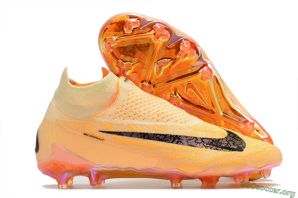 Nike Phantom GX Elite DF Link Blaze Pack FG Football Boots - Citron Tint/Burgundy Crush 2