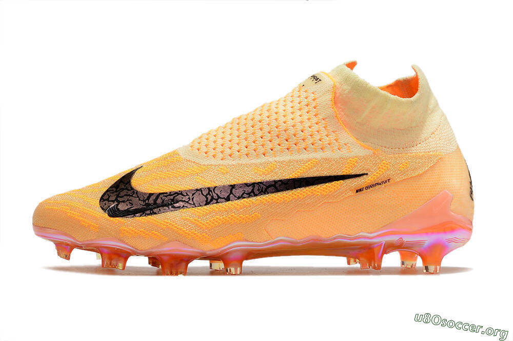 Nike Phantom GX Elite DF Link Blaze Pack FG Football Boots - Citron Tint/Burgundy Crush 3