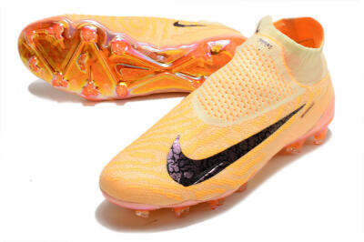 Nike Phantom GX Elite DF Link Blaze Pack FG Football Boots - Citron Tint/Burgundy Crush