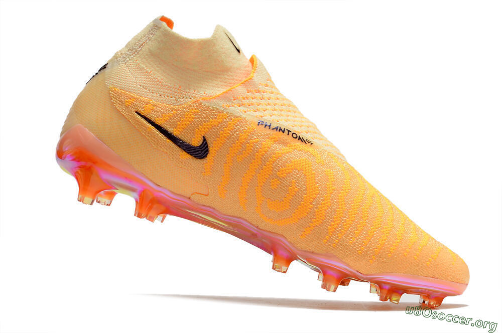 Nike Phantom GX Elite DF Link Blaze Pack FG Football Boots - Citron Tint/Burgundy Crush 4