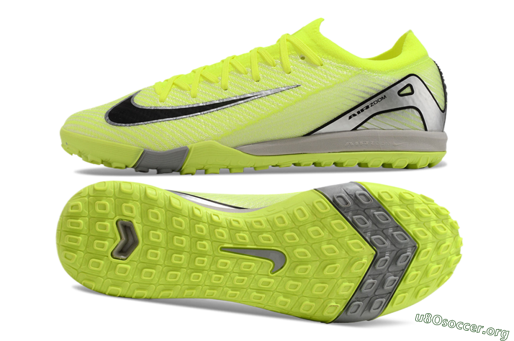 Nike Air Zoom Mercurial Vapor 16 Elite TF Football Shoes - Yellow/Black/Silver/Grey 1