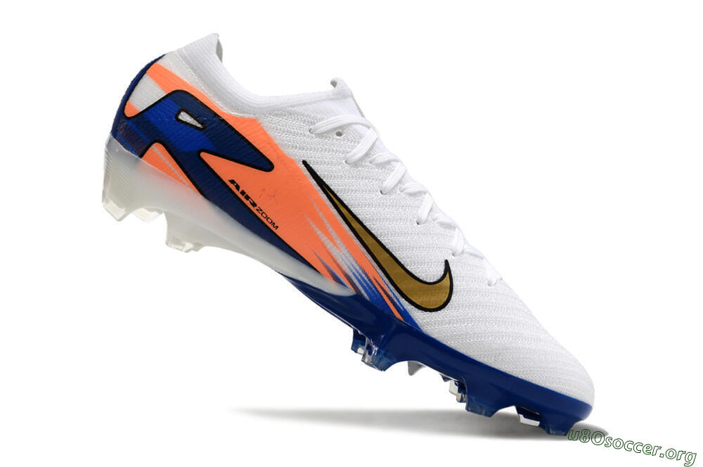 Nike Air Zoom Mercurial Vapor 16 Elite FG Football Boots - White/Yellow/Orange/Blue 4