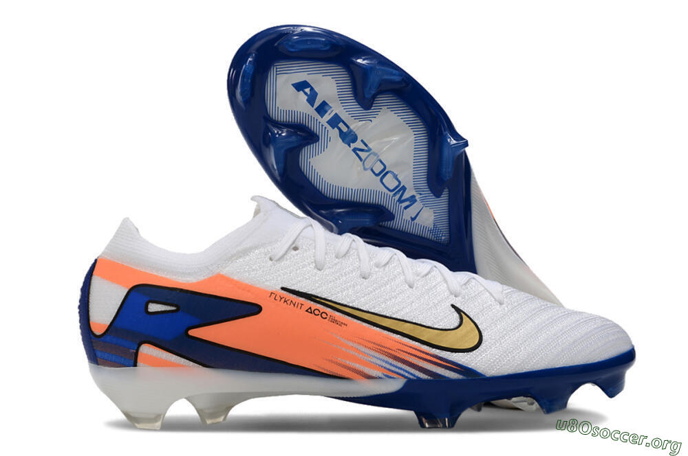 Nike Air Zoom Mercurial Vapor 16 Elite FG Football Boots - White/Yellow/Orange/Blue 2