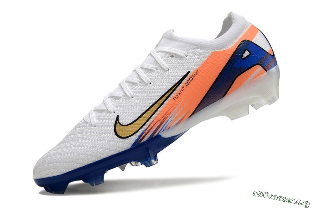 Nike Air Zoom Mercurial Vapor 16 Elite FG Football Boots - White/Yellow/Orange/Blue 5