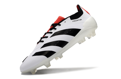 Adidas Predator 24 Elite FG Football Boots - White/Black/Red