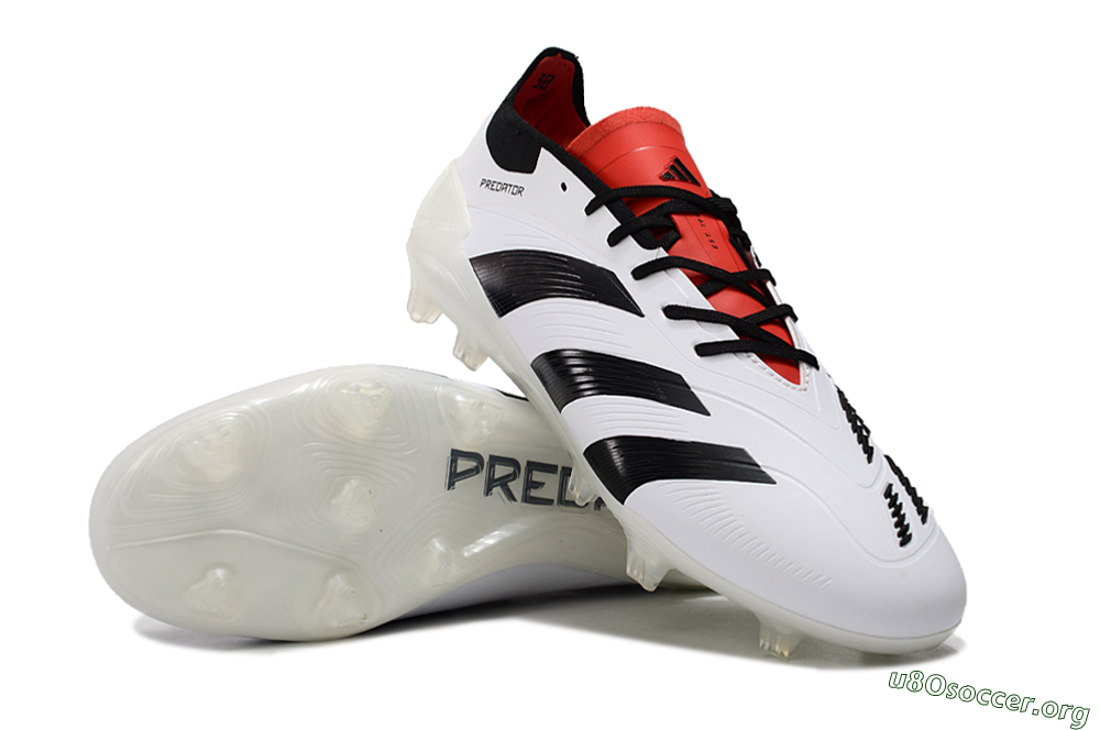Adidas Predator 24 Elite FG Football Boots - White/Black/Red 0