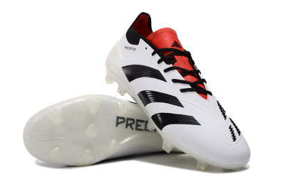 Adidas Predator 24 Elite FG Football Boots - White/Black/Red