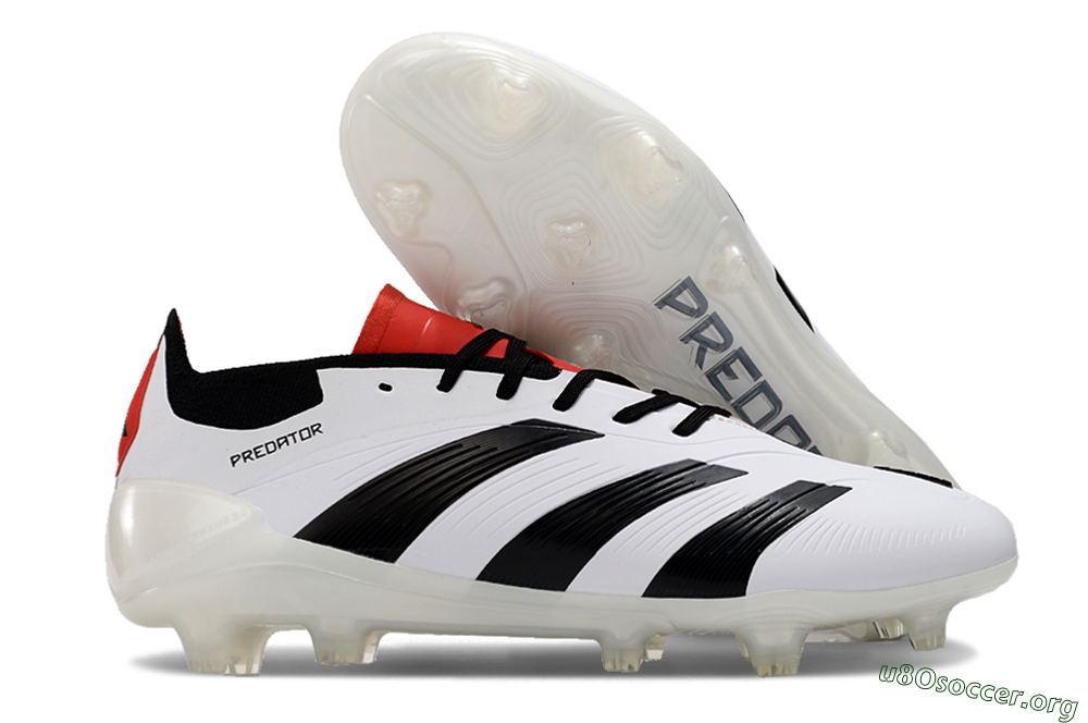 Adidas Predator 24 Elite FG Football Boots - White/Black/Red 2