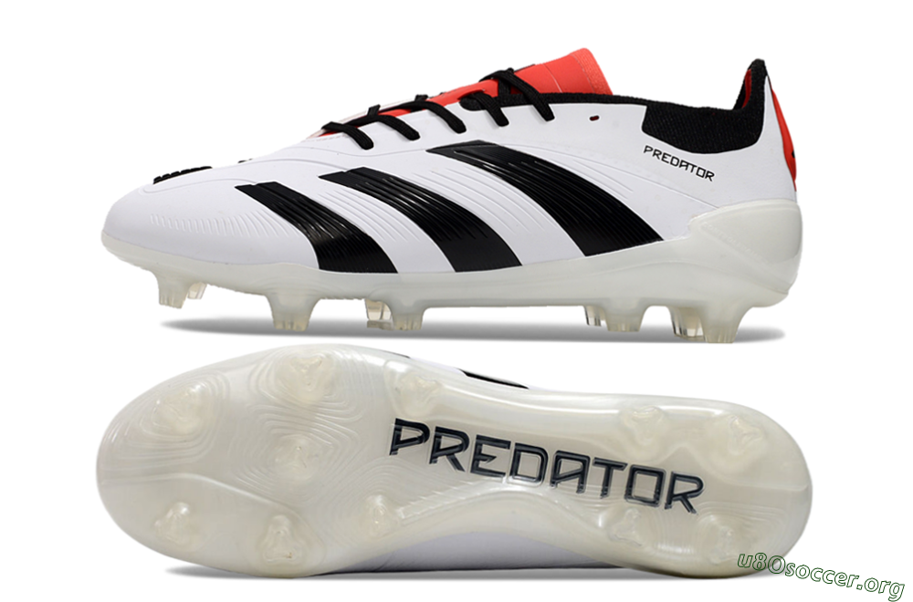 Adidas Predator 24 Elite FG Football Boots - White/Black/Red 1