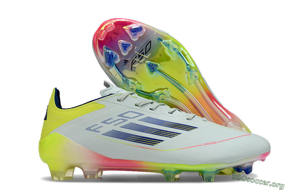 Adidas F50 Elite FG Football Boots - Blue/Pink/Yellow 2