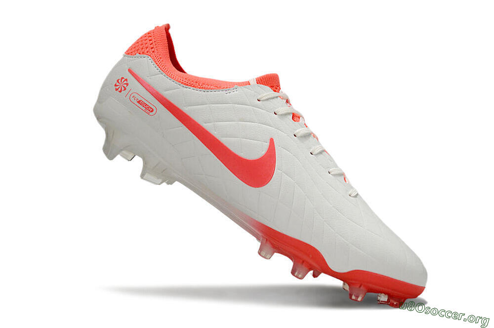 Nike Tiempo Legend 10 Elite FG Football Boots - White/Red 4