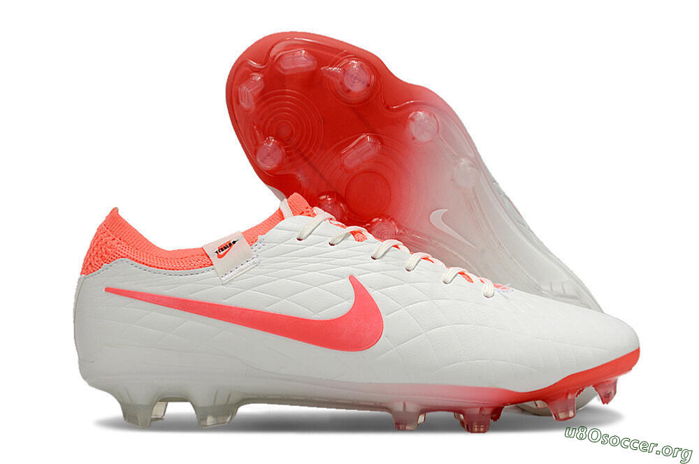 Nike Tiempo Legend 10 Elite FG Football Boots - White/Red 2