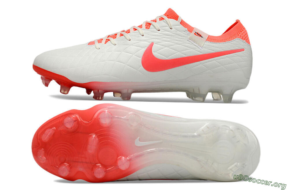 Nike Tiempo Legend 10 Elite FG Football Boots - White/Red 1