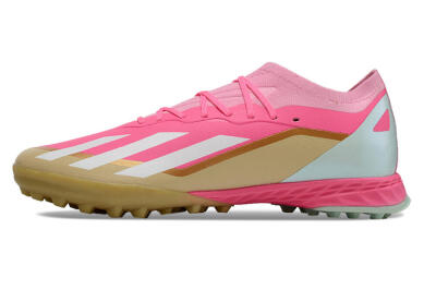 Adidas X 23 Crazyfast.1 TF Football Shoes - Pink/White/Gold
