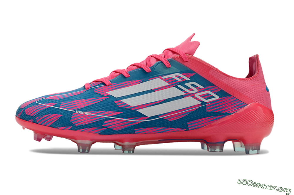 Adidas F50 Elite FG Football Boots - Pink/Blue/White 3