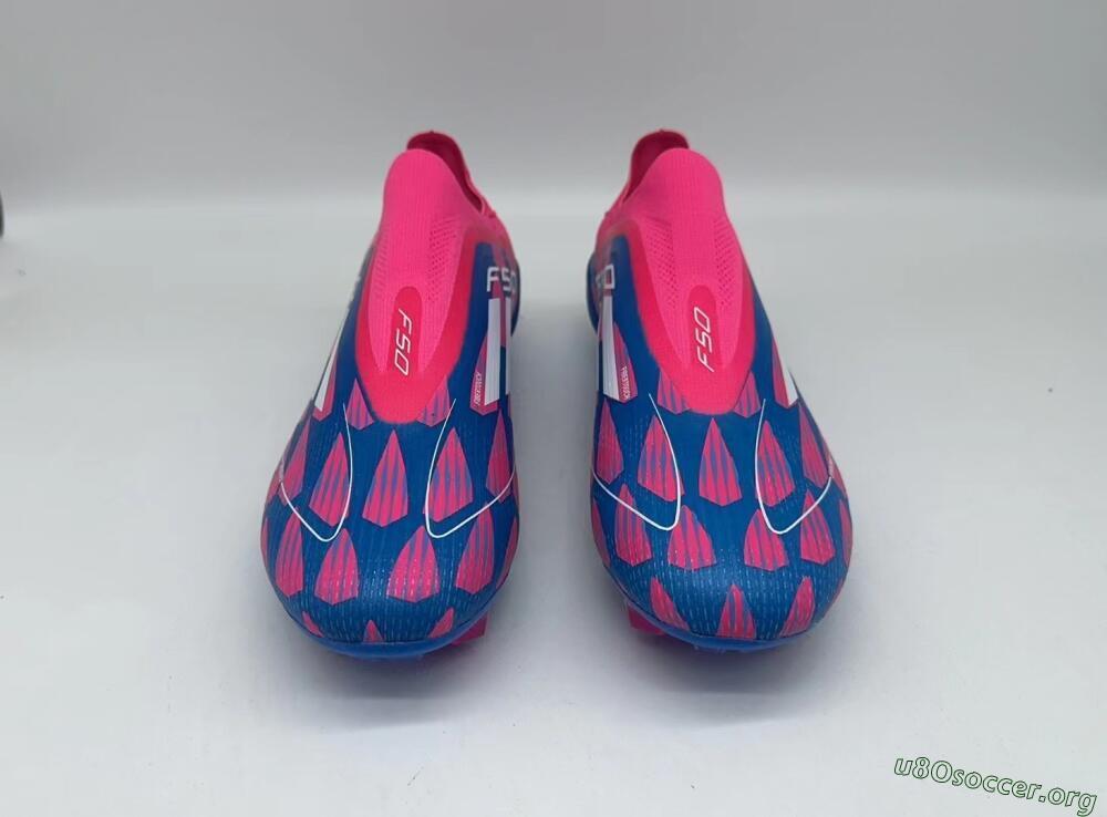 Adidas F50 Elite Laceless FG Football Boots - Blue/Pink/White