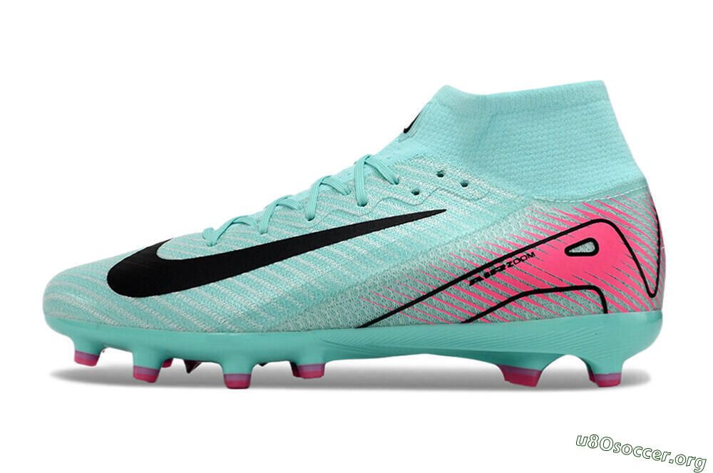 Nike Air Zoom Mercurial Superfly 10 Elite AG Football Boots - Green/Pink/Black 3