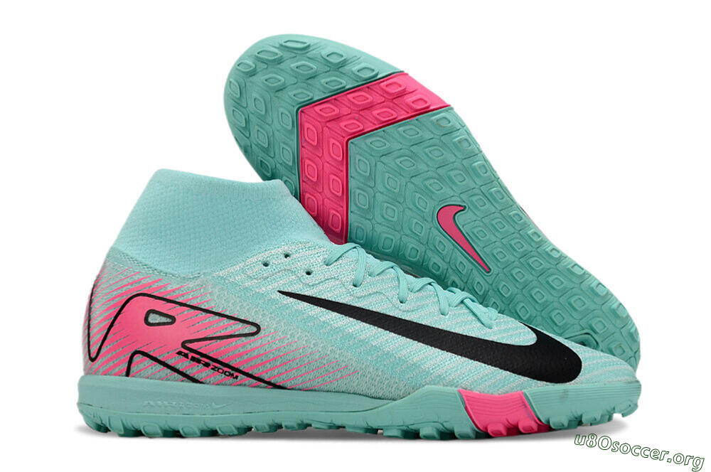 Nike Air Zoom Mercurial Superfly 10 Elite TF Football Shoes - Green/Pink/Black 2