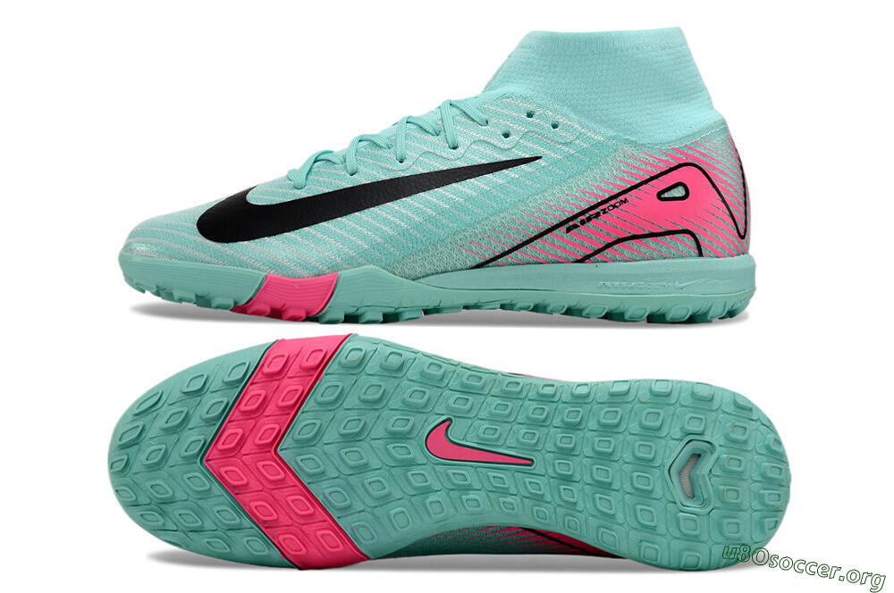 Nike Air Zoom Mercurial Superfly 10 Elite TF Football Shoes - Green/Pink/Black 1
