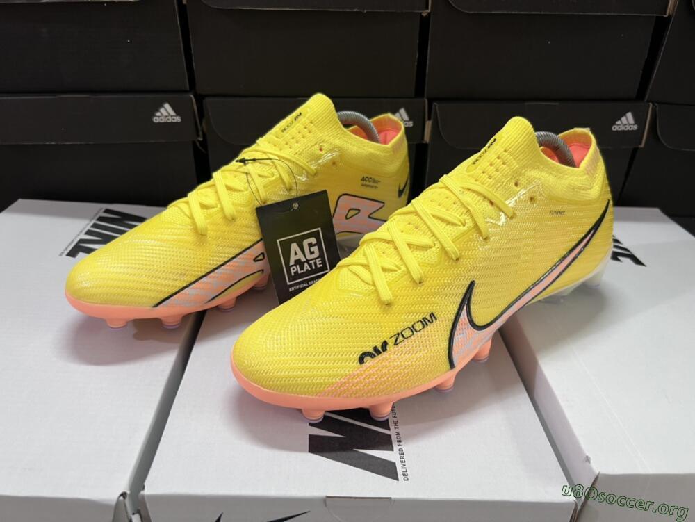 Nike Air Zoom Mercurial Vapor 15 Elite AG Football Boots - Yellow/Pink