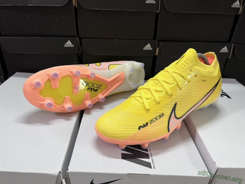 Nike Air Zoom Mercurial Vapor 15 Elite AG Football Boots - Yellow/Pink