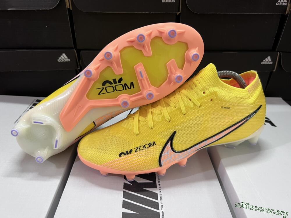 Nike Air Zoom Mercurial Vapor 15 Elite AG Football Boots - Yellow/Pink
