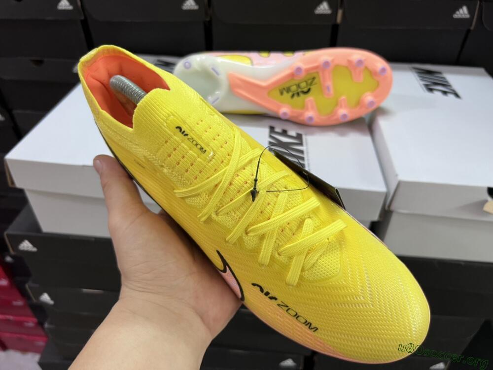 Nike Air Zoom Mercurial Vapor 15 Elite AG Football Boots - Yellow/Pink
