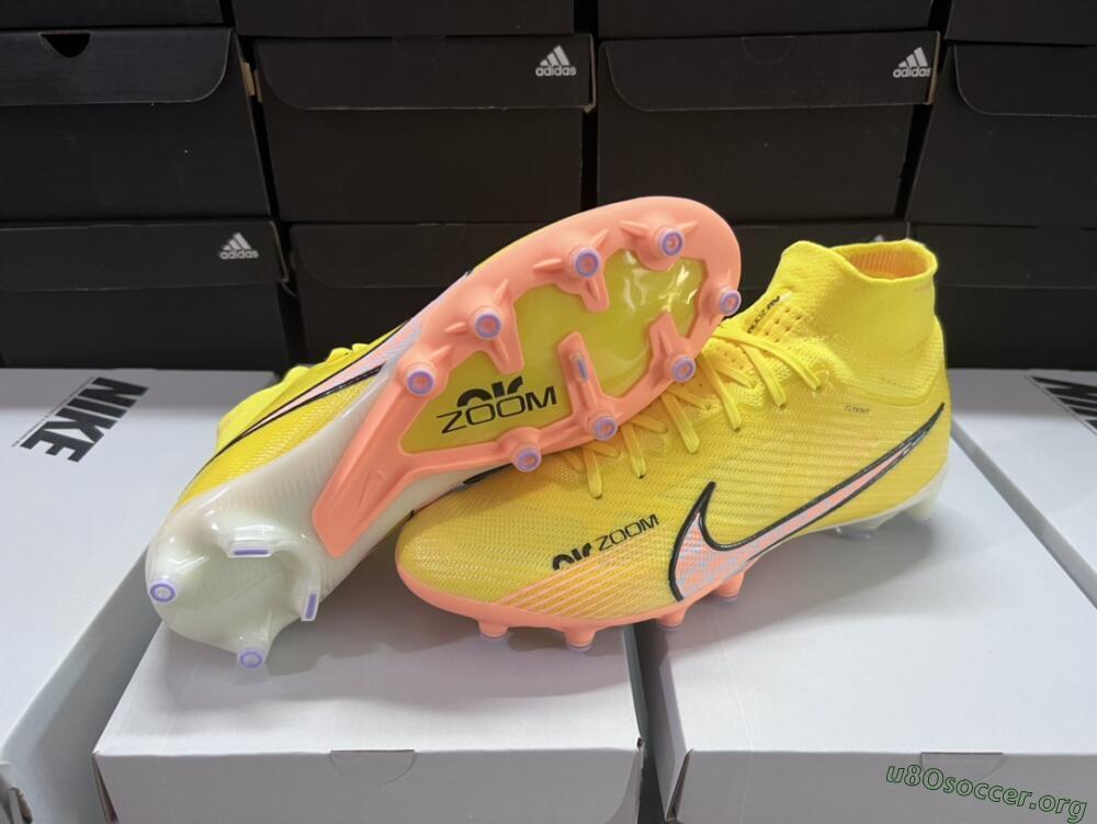 Nike Air Zoom Mercurial Superfly 9 Elite FG Football Boots - Yellow/Pink
