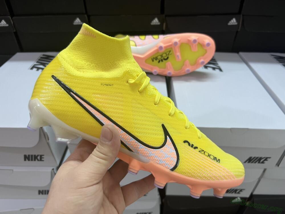 Nike Air Zoom Mercurial Superfly 9 Elite FG Football Boots - Yellow/Pink