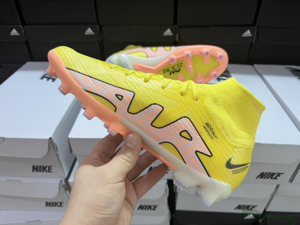 Nike Air Zoom Mercurial Superfly 9 Elite FG Football Boots - Yellow/Pink