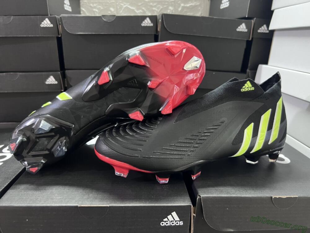 Adidas Predator Edge Geometric+ FG Football Boots - Black/Yellow/Red