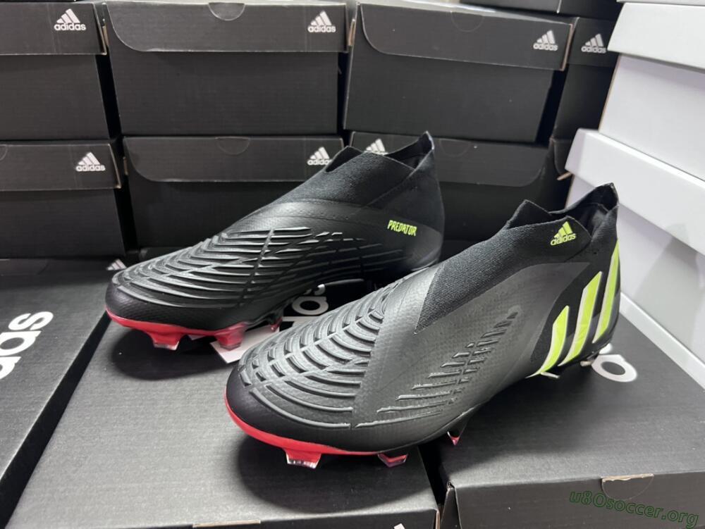 Adidas Predator Edge Geometric+ FG Football Boots - Black/Yellow/Red