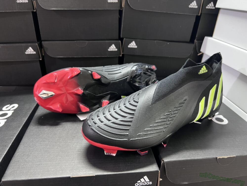 Adidas Predator Edge Geometric+ FG Football Boots - Black/Yellow/Red