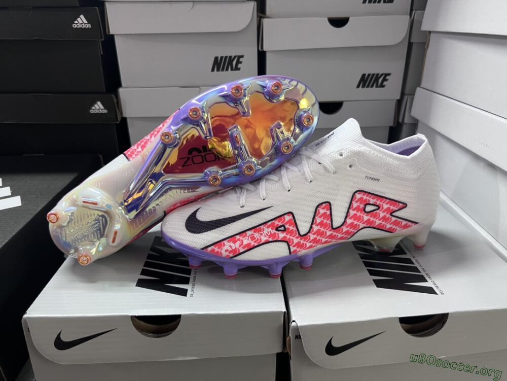 Nike Air Zoom Mercurial Vapor 15 Elite AG Football Boots - White/Pink