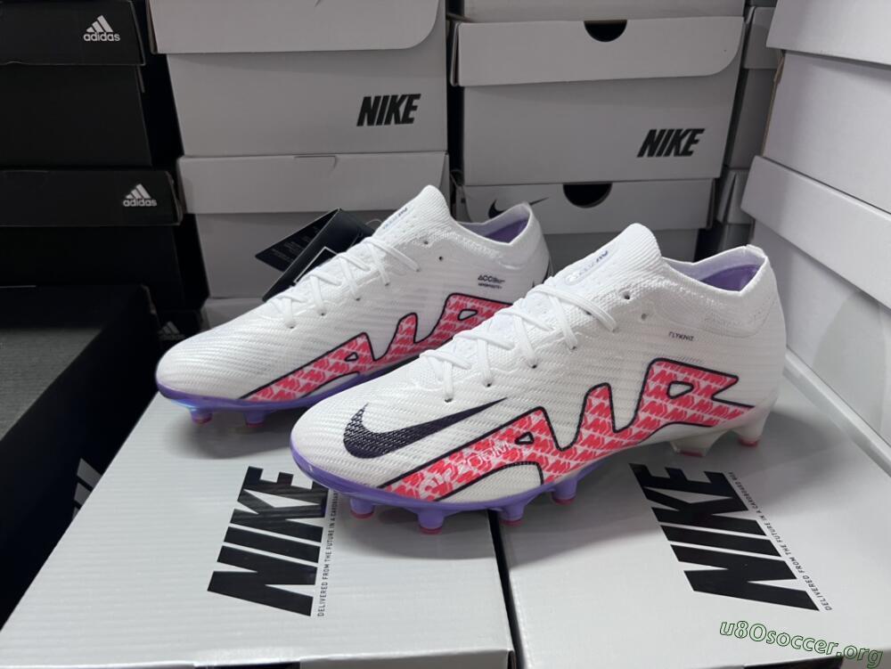 Nike Air Zoom Mercurial Vapor 15 Elite AG Football Boots - White/Pink