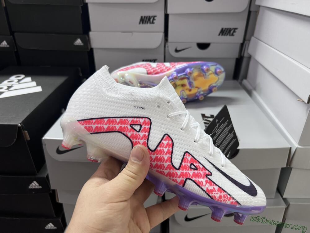 Nike Air Zoom Mercurial Vapor 15 Elite AG Football Boots - White/Pink