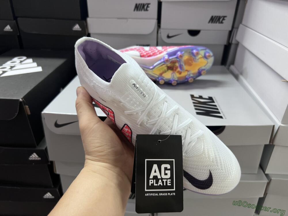 Nike Air Zoom Mercurial Vapor 15 Elite AG Football Boots - White/Pink