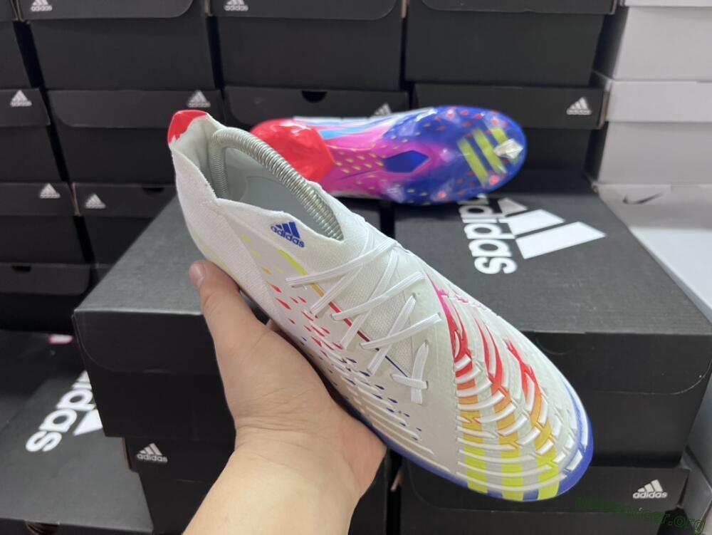 Adidas Predator FIFA World Cup Qatar 2022 Edge+ FG Football Boots - White/Red/Blue