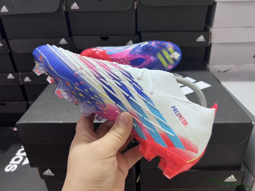Adidas Predator FIFA World Cup Qatar 2022 Edge+ FG Football Boots - White/Red/Blue
