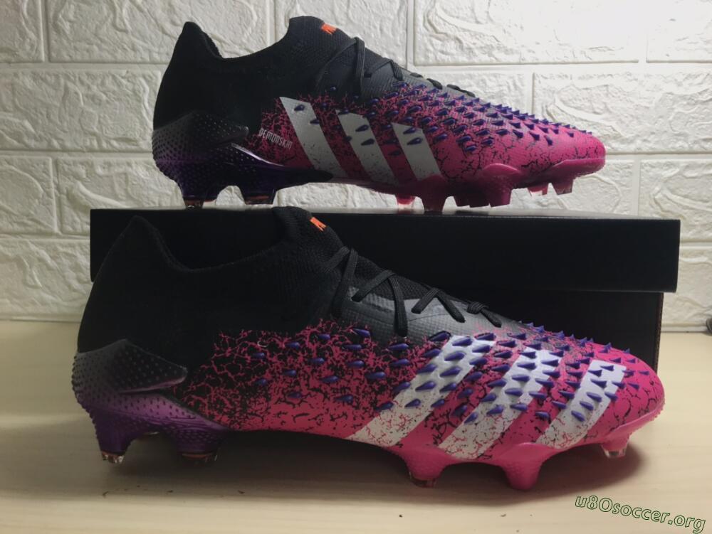 Adidas Predator Freak.1 FG Football Boots - Black/Pink/Purple