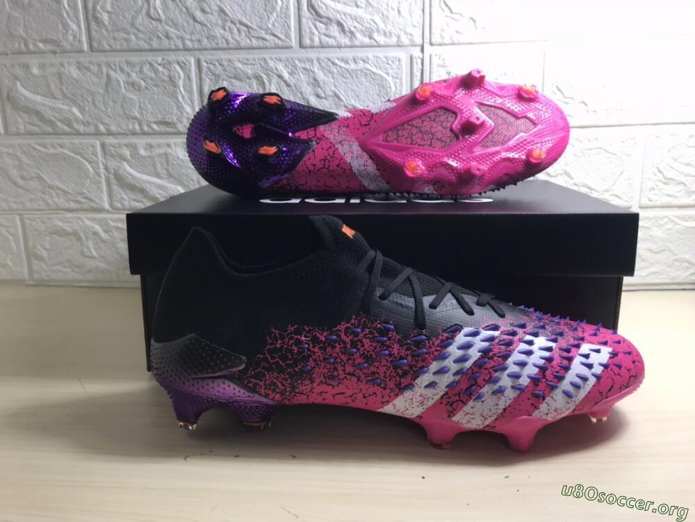 Adidas Predator Freak.1 FG Football Boots - Black/Pink/Purple