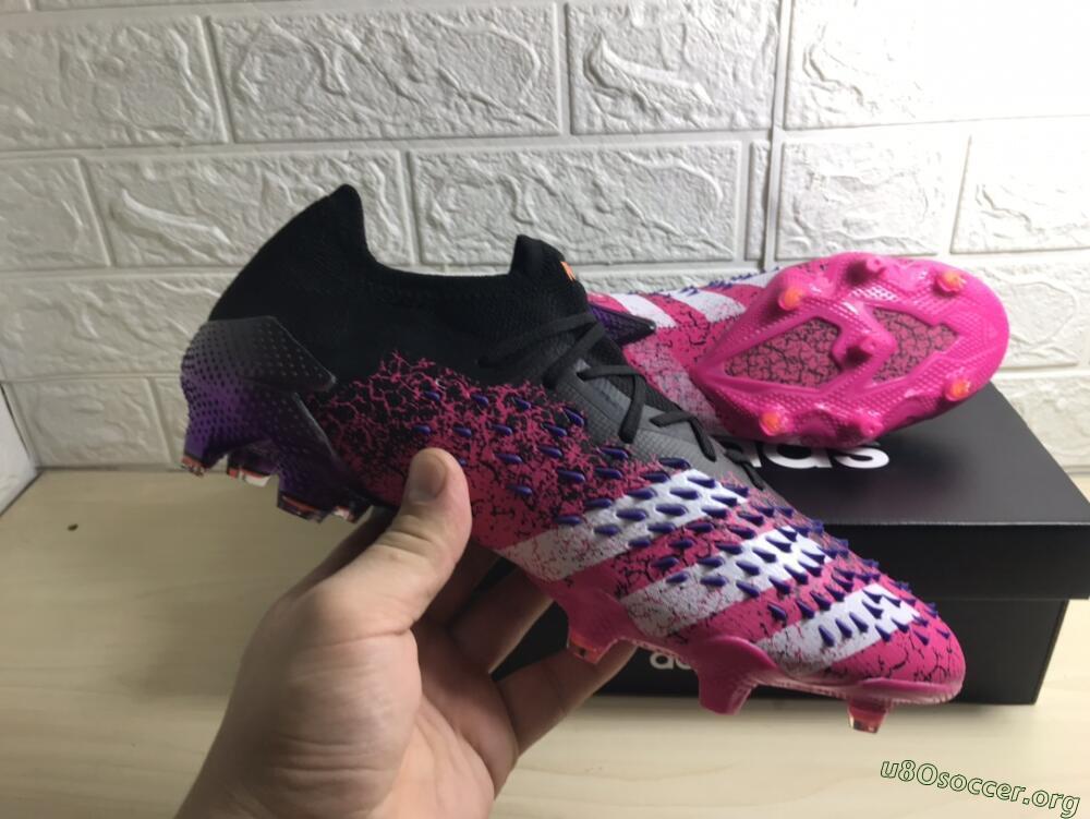 Adidas Predator Freak.1 FG Football Boots - Black/Pink/Purple
