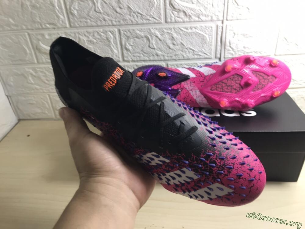 Adidas Predator Freak.1 FG Football Boots - Black/Pink/Purple