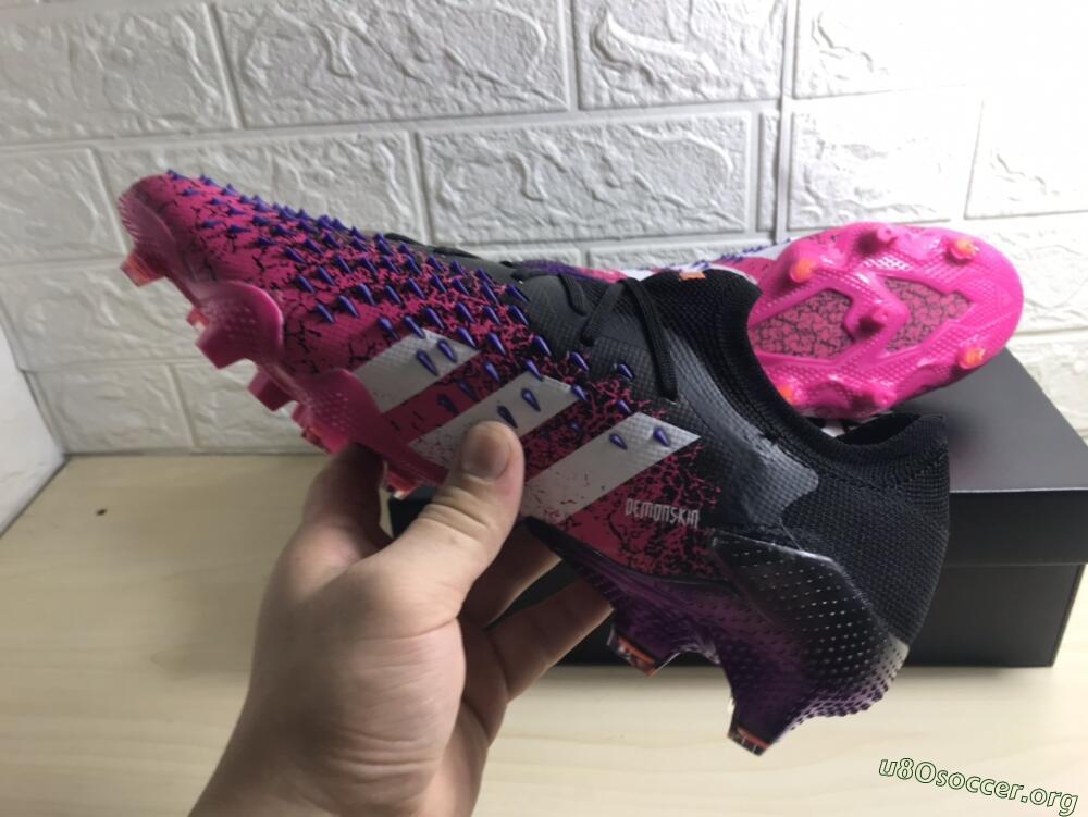 Adidas Predator Freak.1 FG Football Boots - Black/Pink/Purple