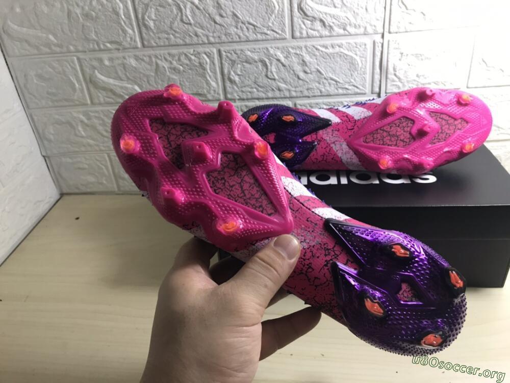 Adidas Predator Freak.1 FG Football Boots - Black/Pink/Purple
