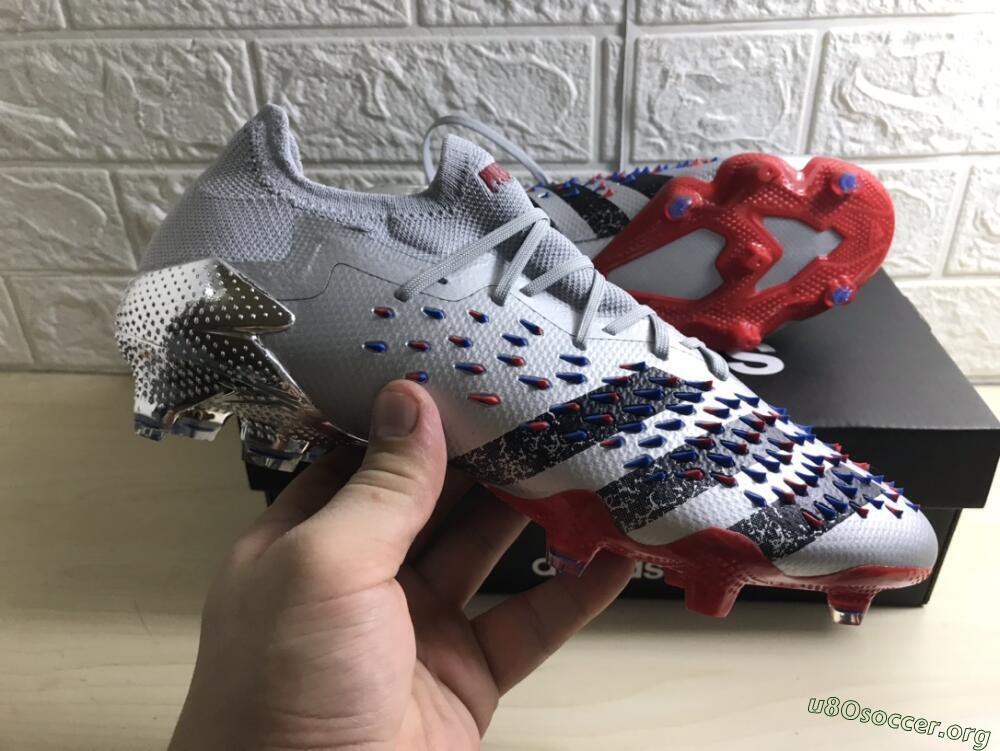 Adidas Predator Freak.1 FG Football Boots - Silver/Blue/Red/Black