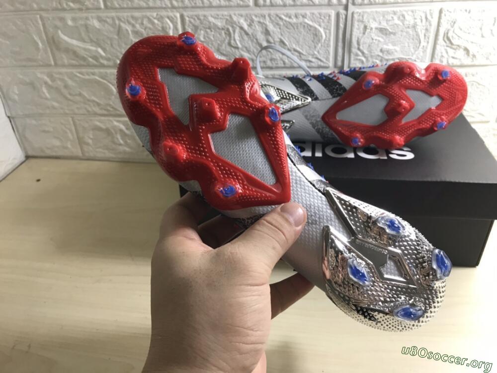 Adidas Predator Freak.1 FG Football Boots - Silver/Blue/Red/Black