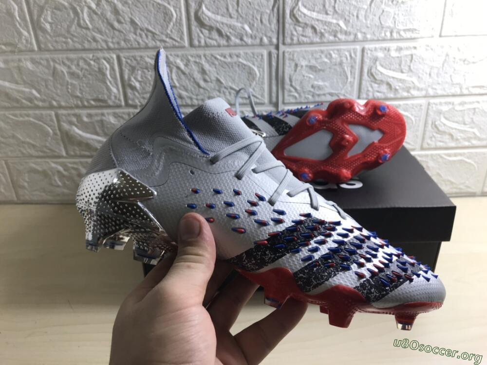 Adidas Predator Freak.1 FG Football Boots - Sliver/Black/Red