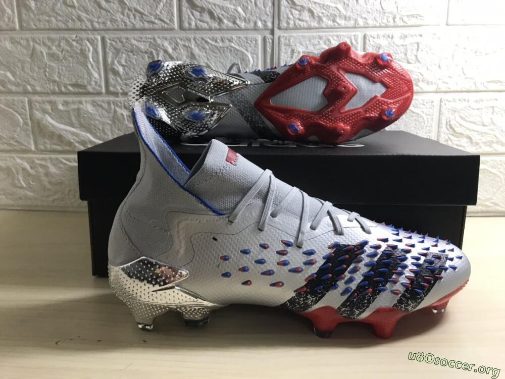 Adidas Predator Freak.1 FG Football Boots - Sliver/Black/Red