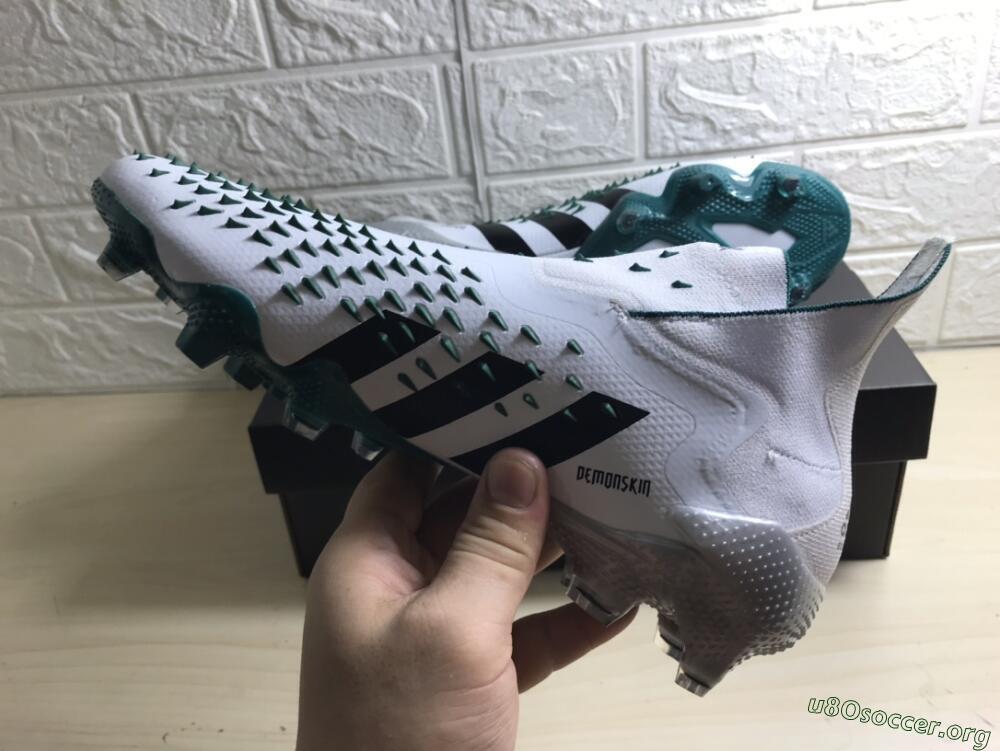 Adidas Predator Freak+ FG Football Boots - White/Black/Green
